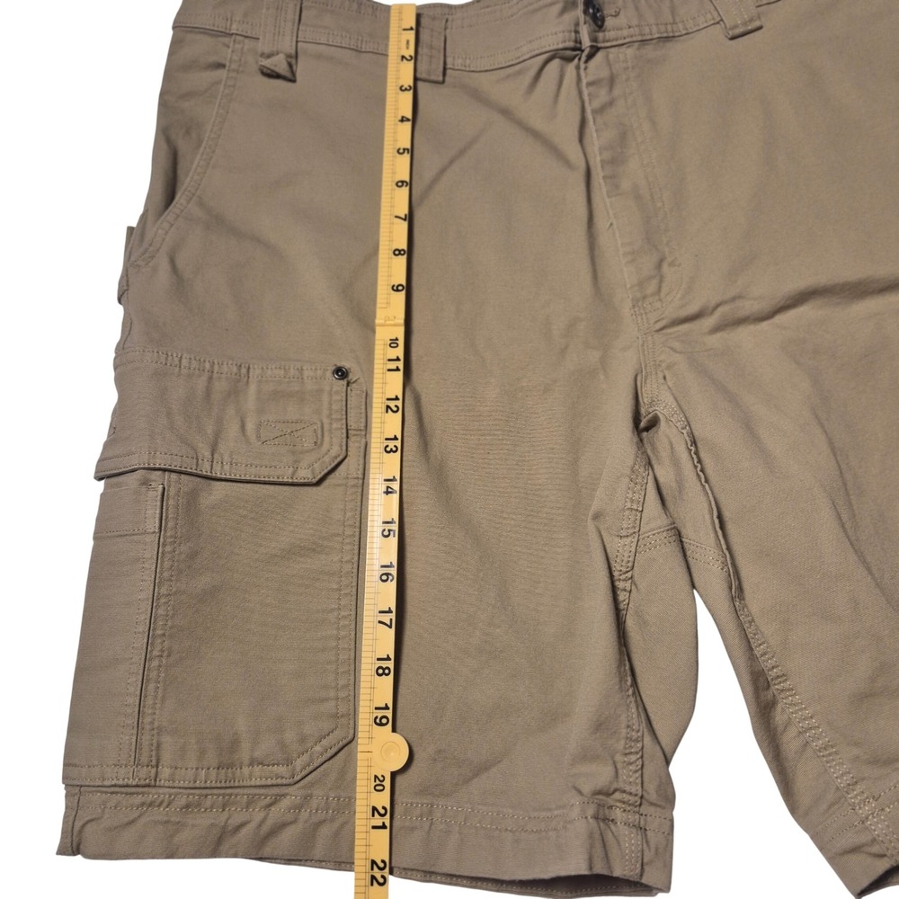 Duluth Trading Flex Fire Hose Cargo Shorts Mens 44 Khaki Utility Work - Picture 9 of 11